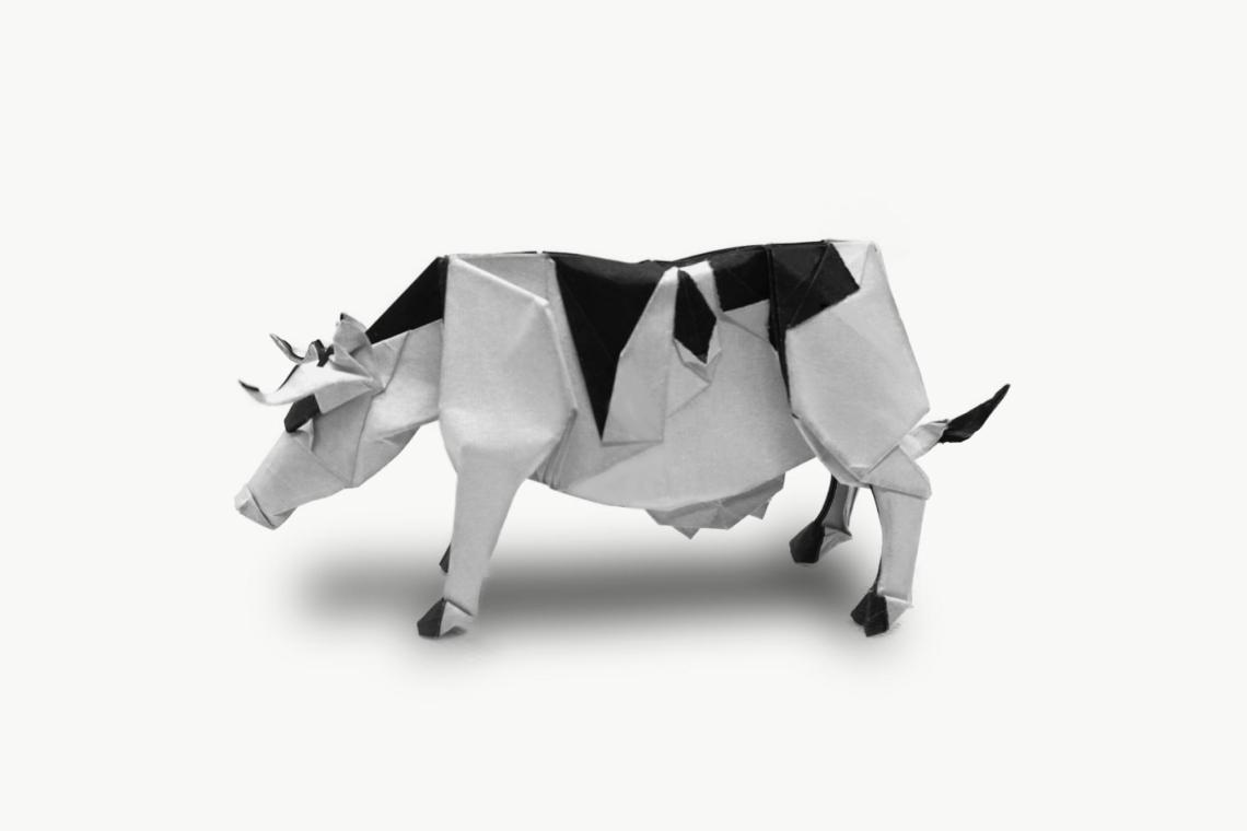 Origami cow